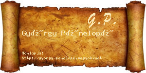 György Pénelopé névjegykártya